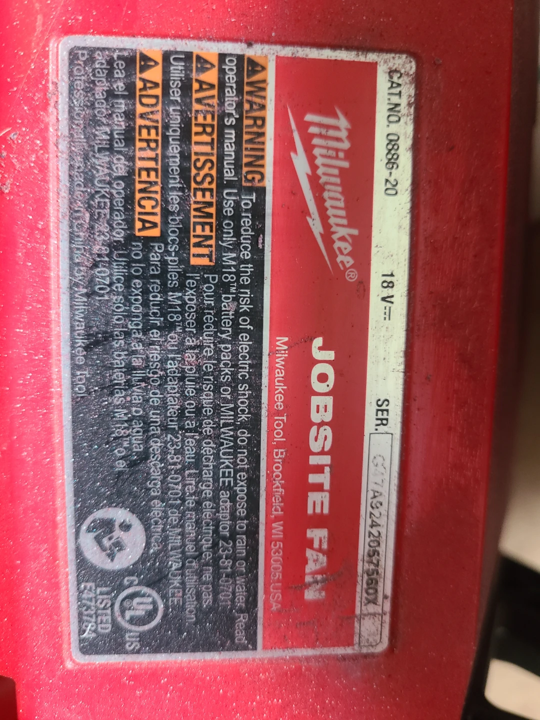 Milwaukee M18 18v Jobsite Fan - photo 3