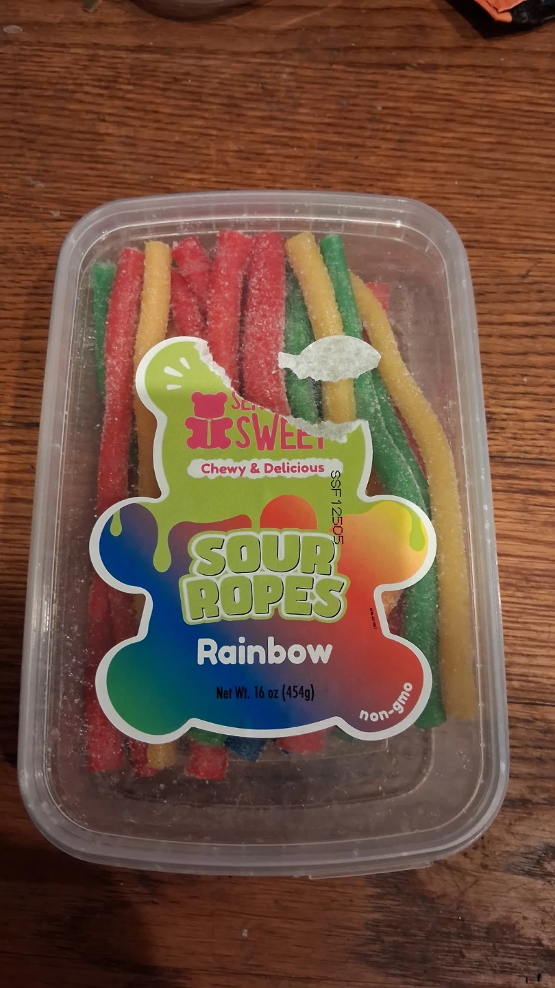 Sea Sweet Sour Ropes Rainbow Candy