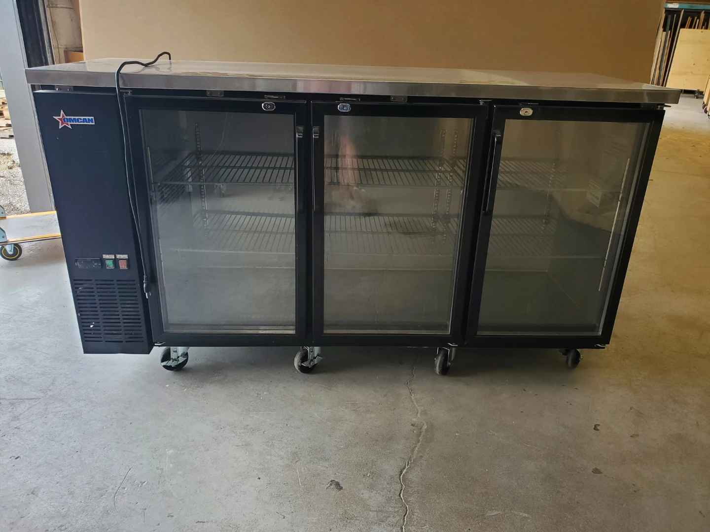 Omcan - 73" Triple Glass Door Back Bar Cooler - 50062 - photo 2