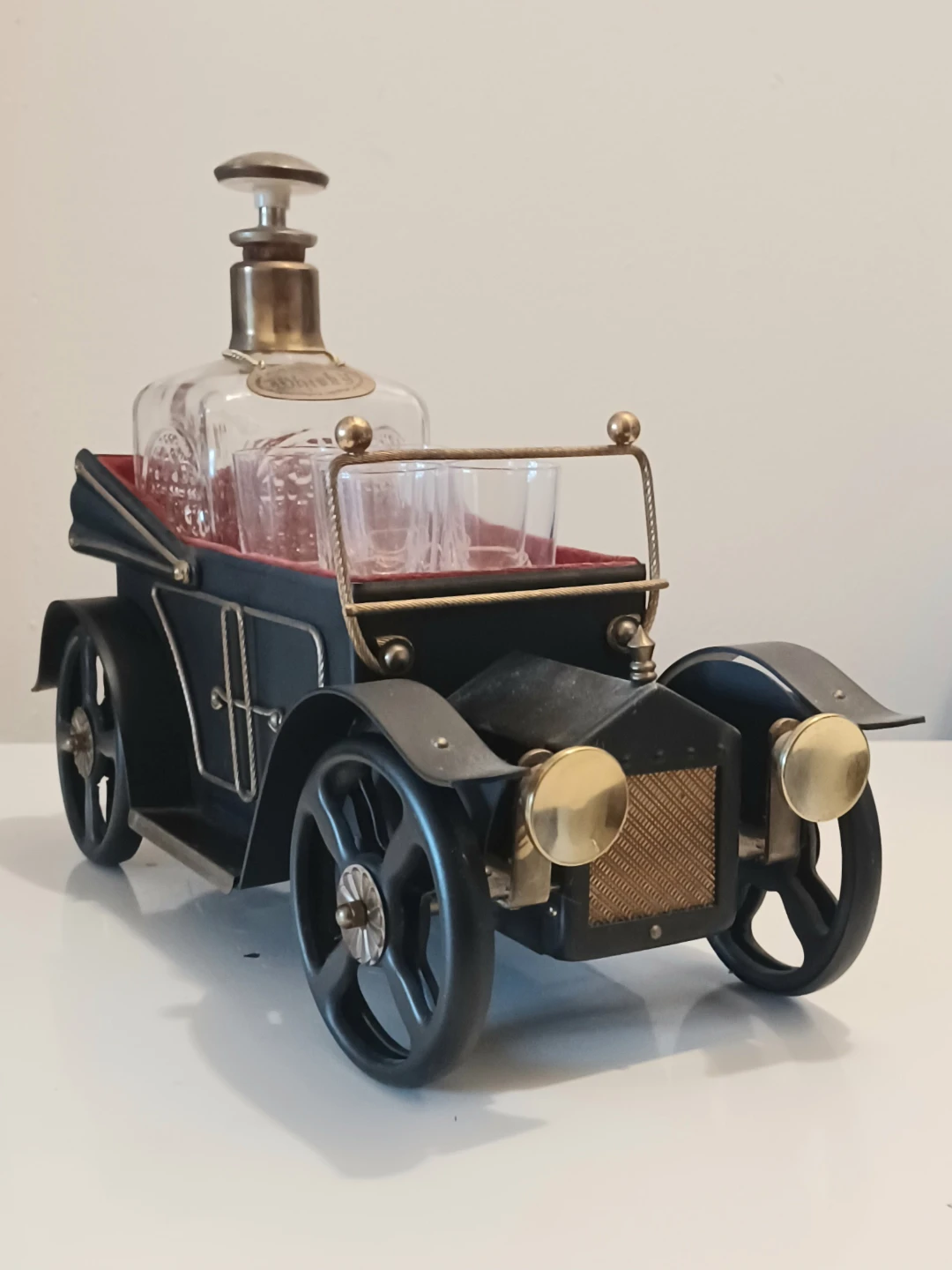 Vintage Automobile Decanter Set