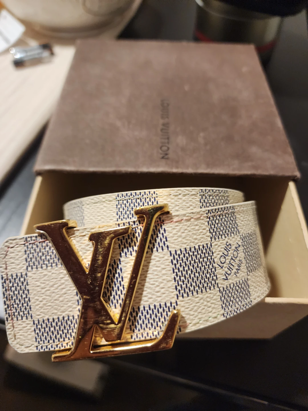 Louis Vuitton Damier Azur Belt