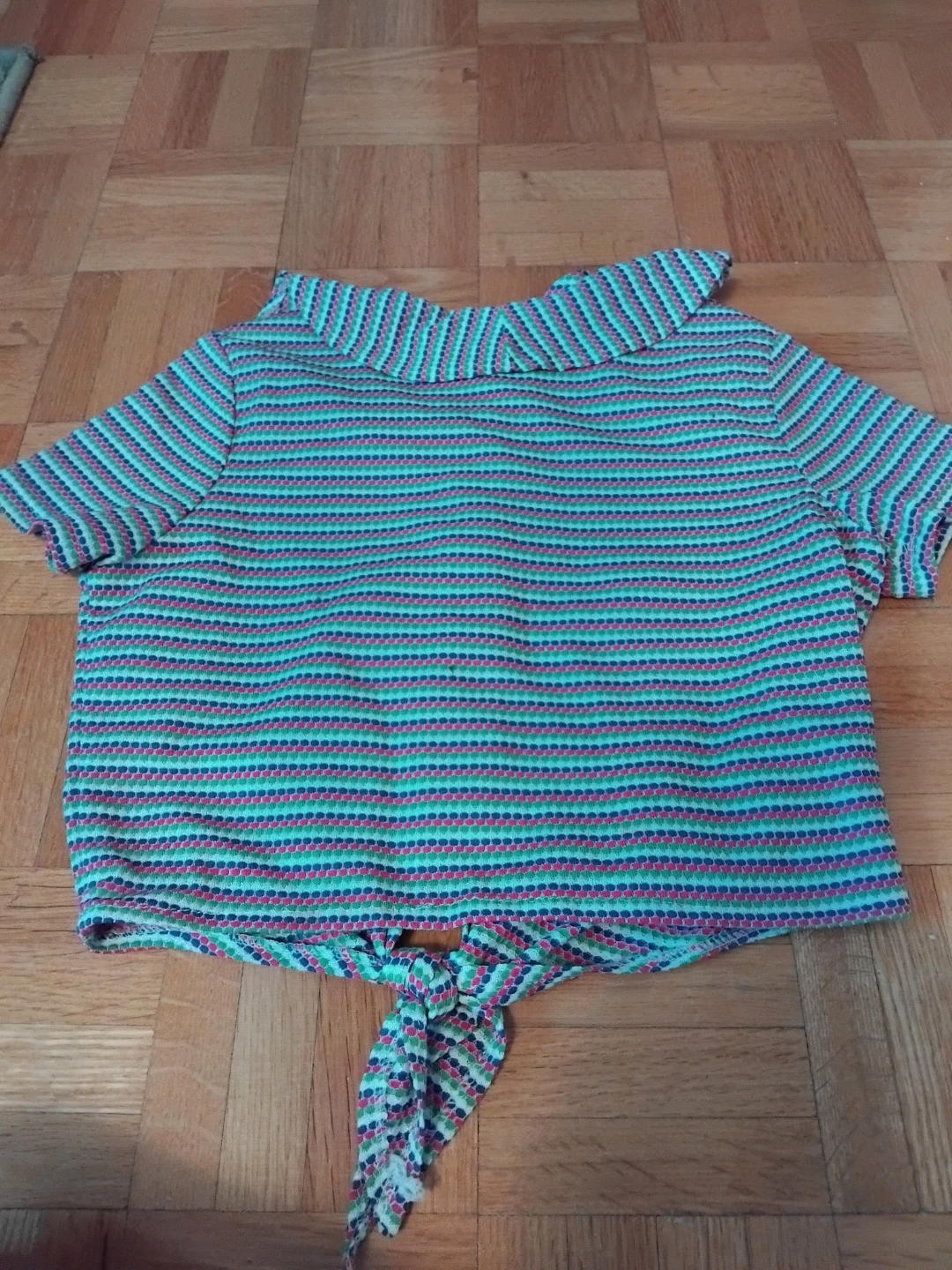 La Chic Button-Up Tie-Front Top - photo 2