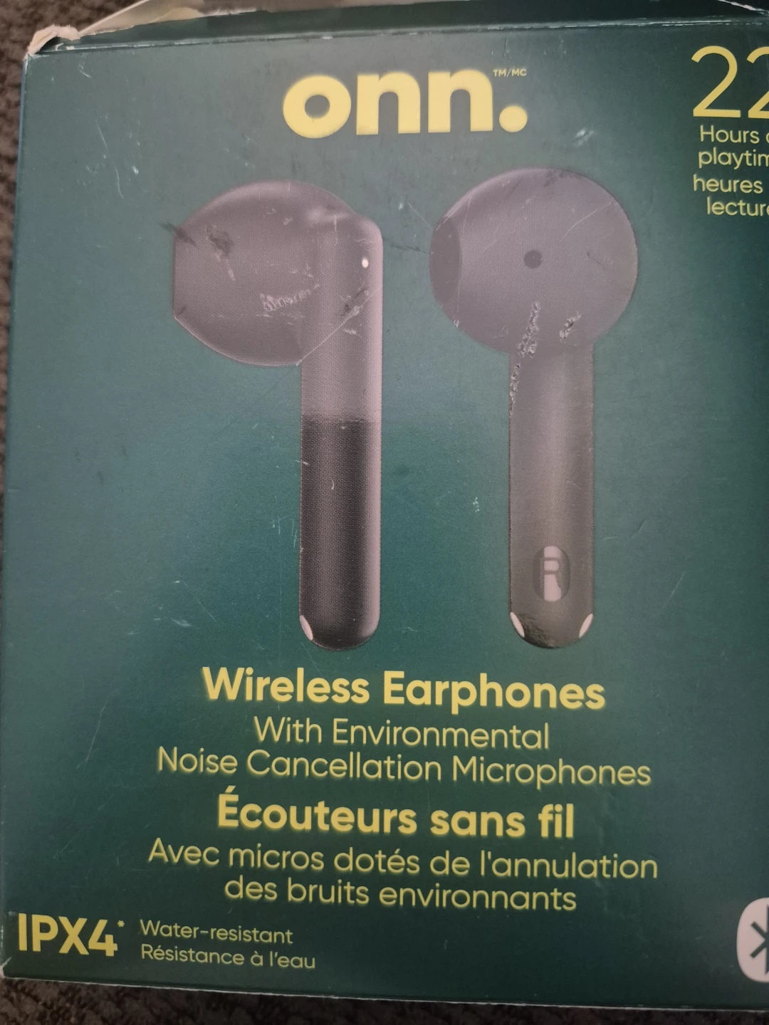onn. Wireless Earphones with Noise Cancellation