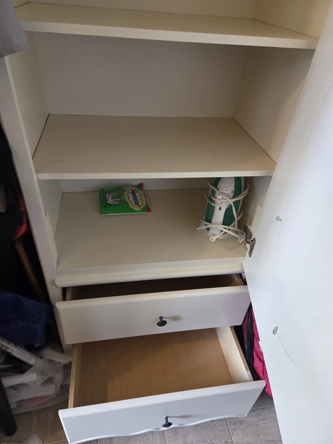 White Armoire with Mirror and Drawers - photo 3