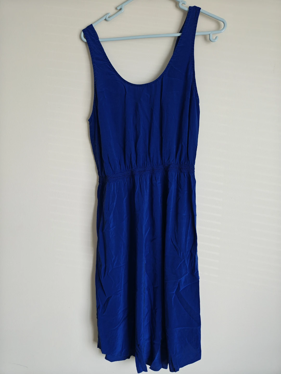 Wilfred silk Blue V-Neck Smocked Waist Dress - photo 2