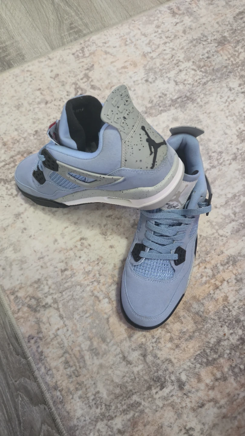 Air Jordan 4 Retro University Blue Toddler Shoes - photo 3