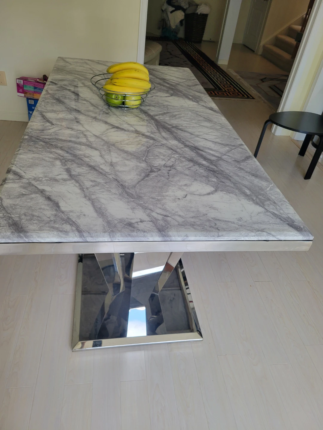 Marble Top Dining Table with Chrome Base - photo 4