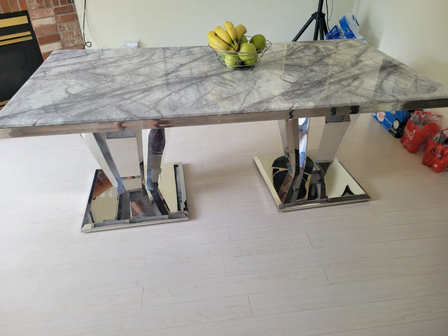 Marble Top Dining Table with Chrome Base - photo 5