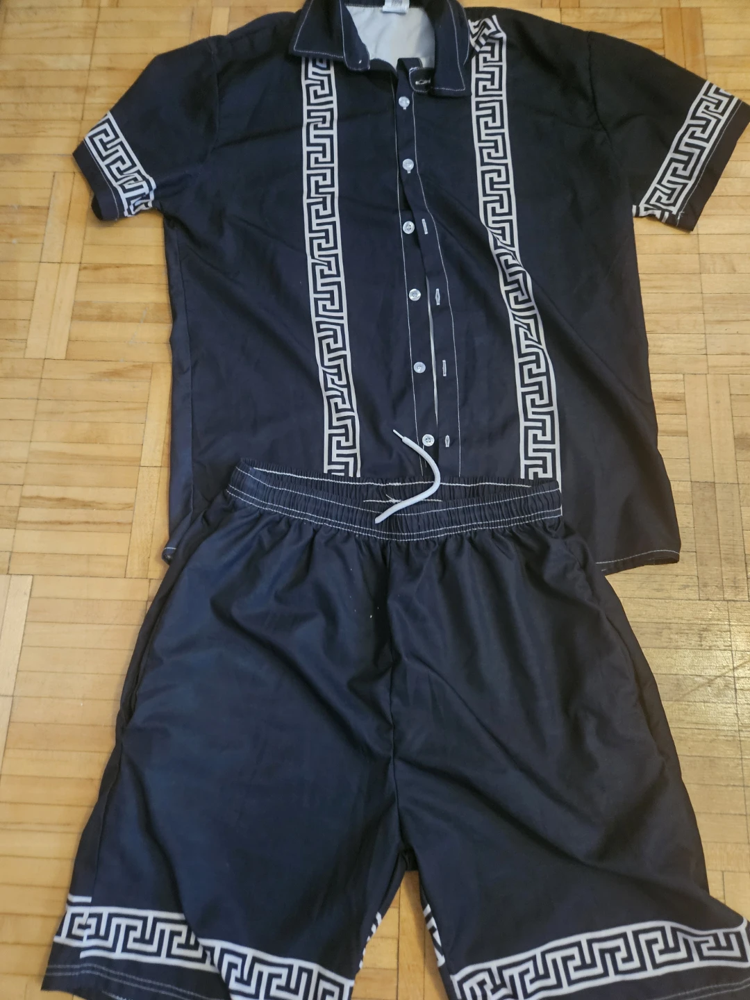 Black Men's Shirt and Shorts Set - photo 3
