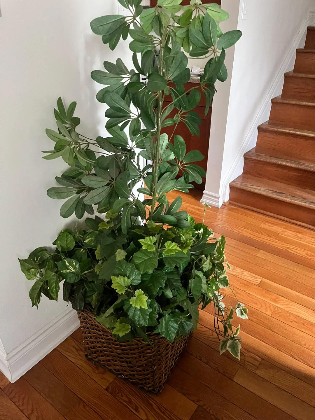 Artificial Plant in Wicker Basket