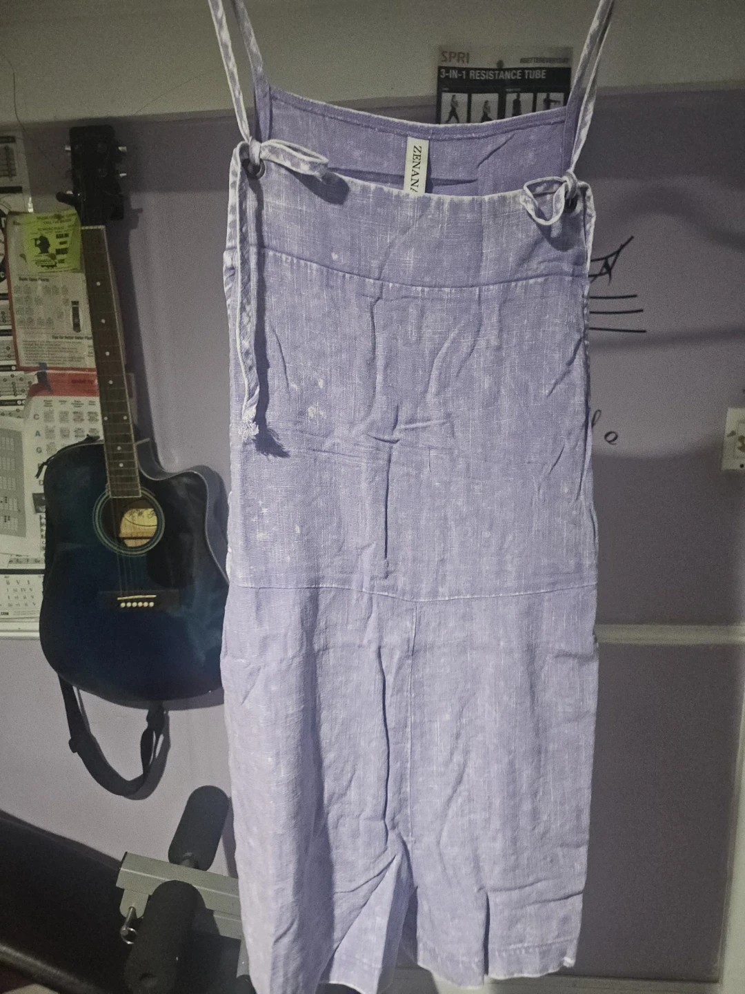 ZENANA Lavender Linen Blend Jumpsuit