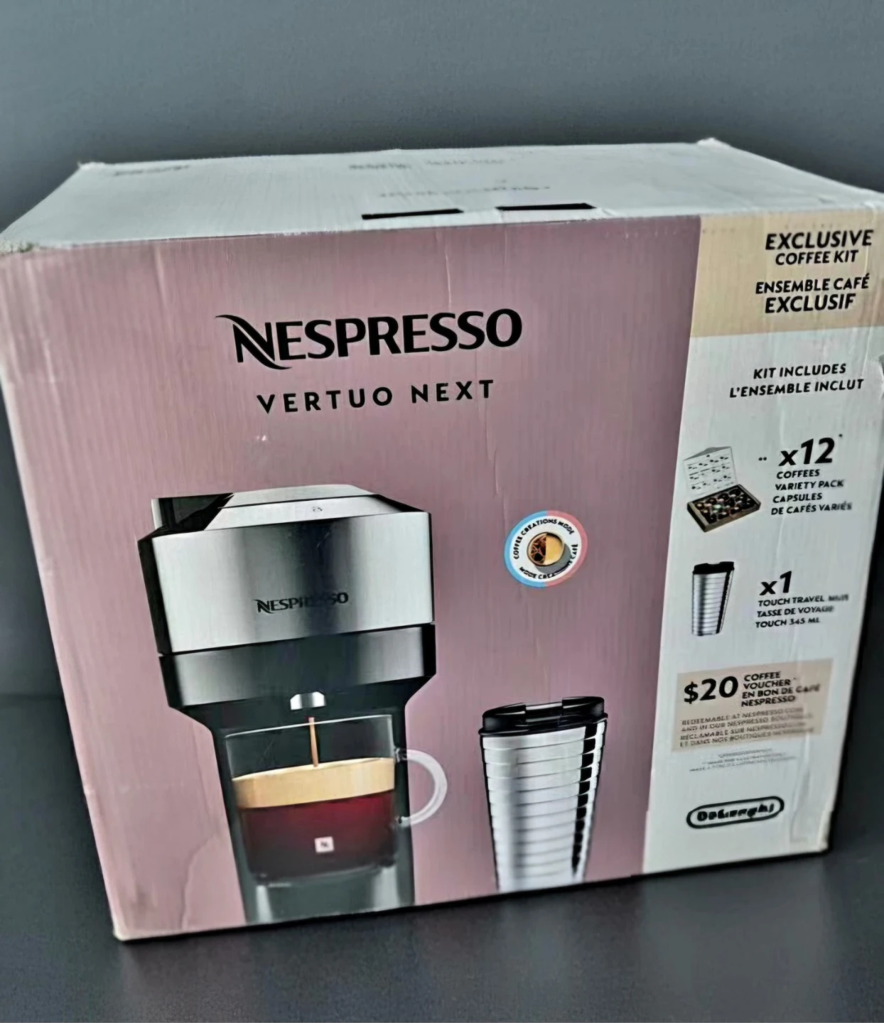 Nespresso Vertuo Next Coffee Kit with  Travel Mug