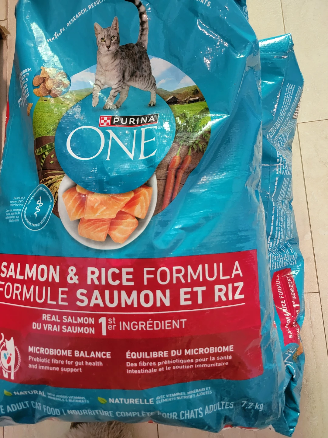 Purina ONE Salmon & Rice Formula Adult Cat Food 7.2 kg