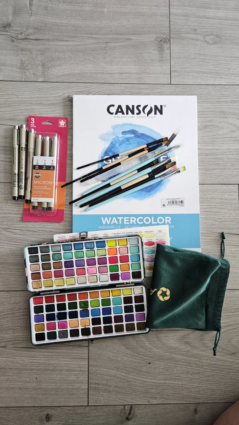 Canson Watercolor Art Set with Micron Pens