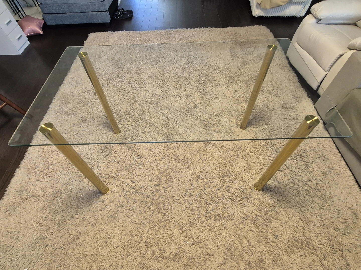 Glass Dining Table with Gold Legs - photo 3