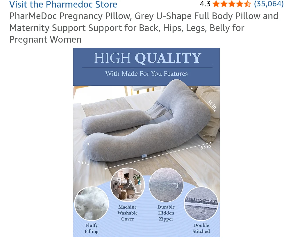 Pharmedoc Pregnancy pillow