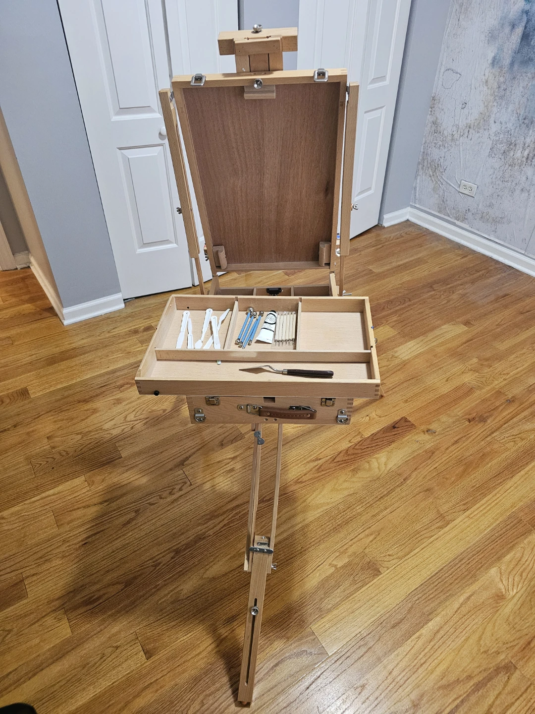 Wooden Artist Easel with Storage - photo 3