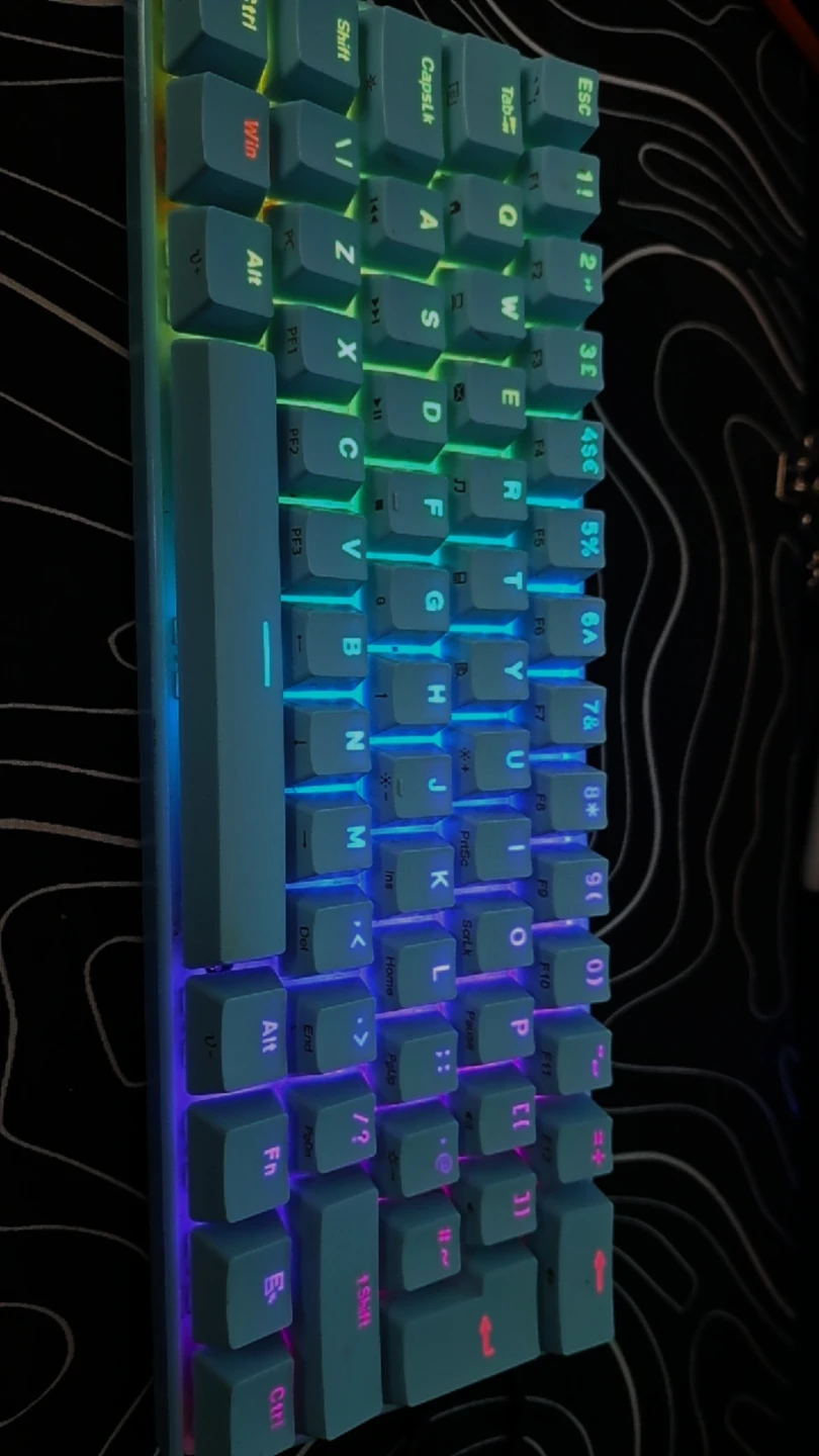 Teal Mechanical Gaming Keyboard with RGB Backlighting