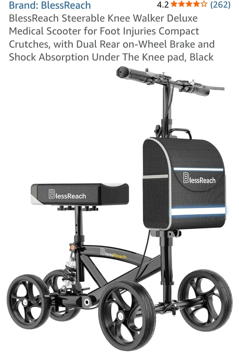 BlessReach Steerable Knee Walker Deluxe - photo 4