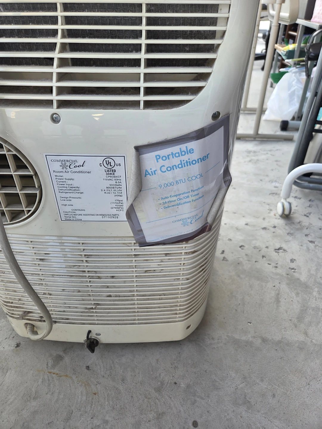 Commercial Cool Portable Air Conditioner 9,000 BTU - photo 5