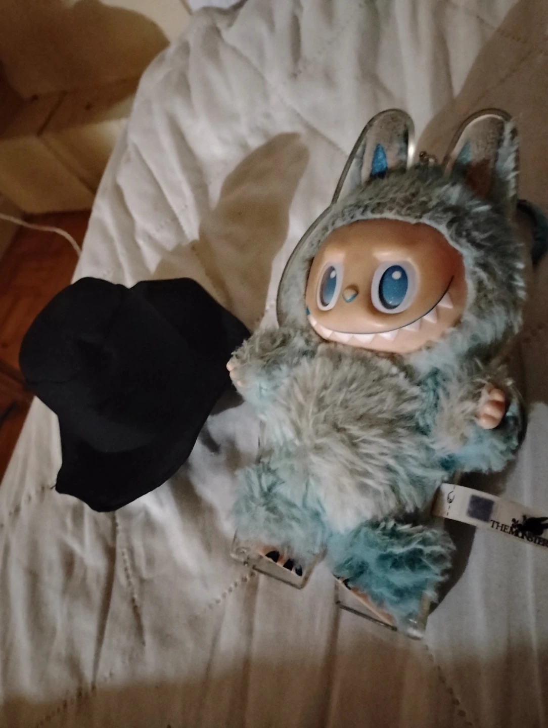 The Monsters plush toy labubu with demon k pop hunters hat