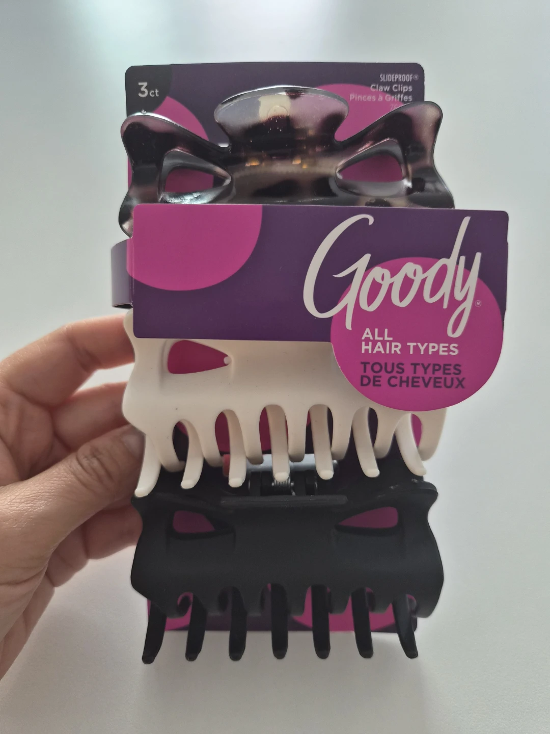 Goody Slideproof Claw Clips (3 Count) hair clip