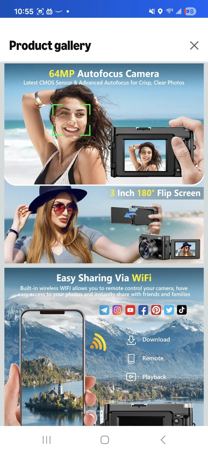 4K Digital Video Camera with 64MP Autofocus - photo 2