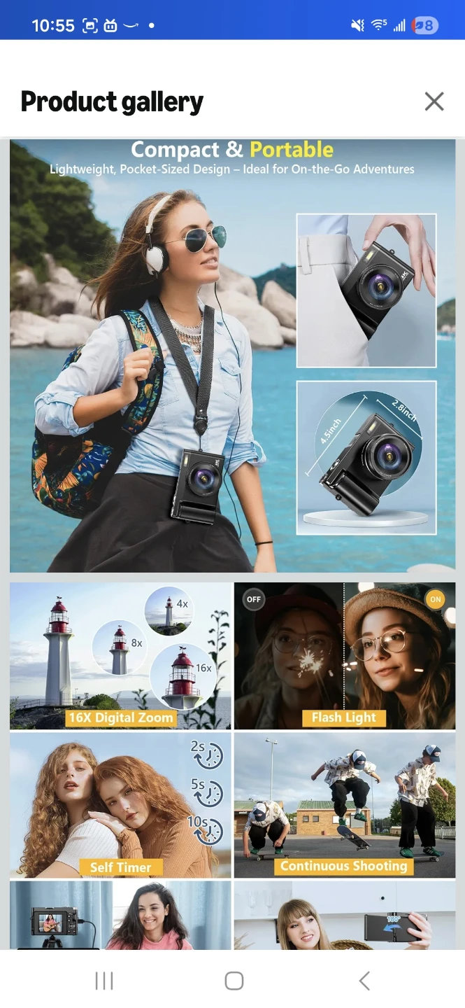 4K Digital Video Camera with 64MP Autofocus - photo 3
