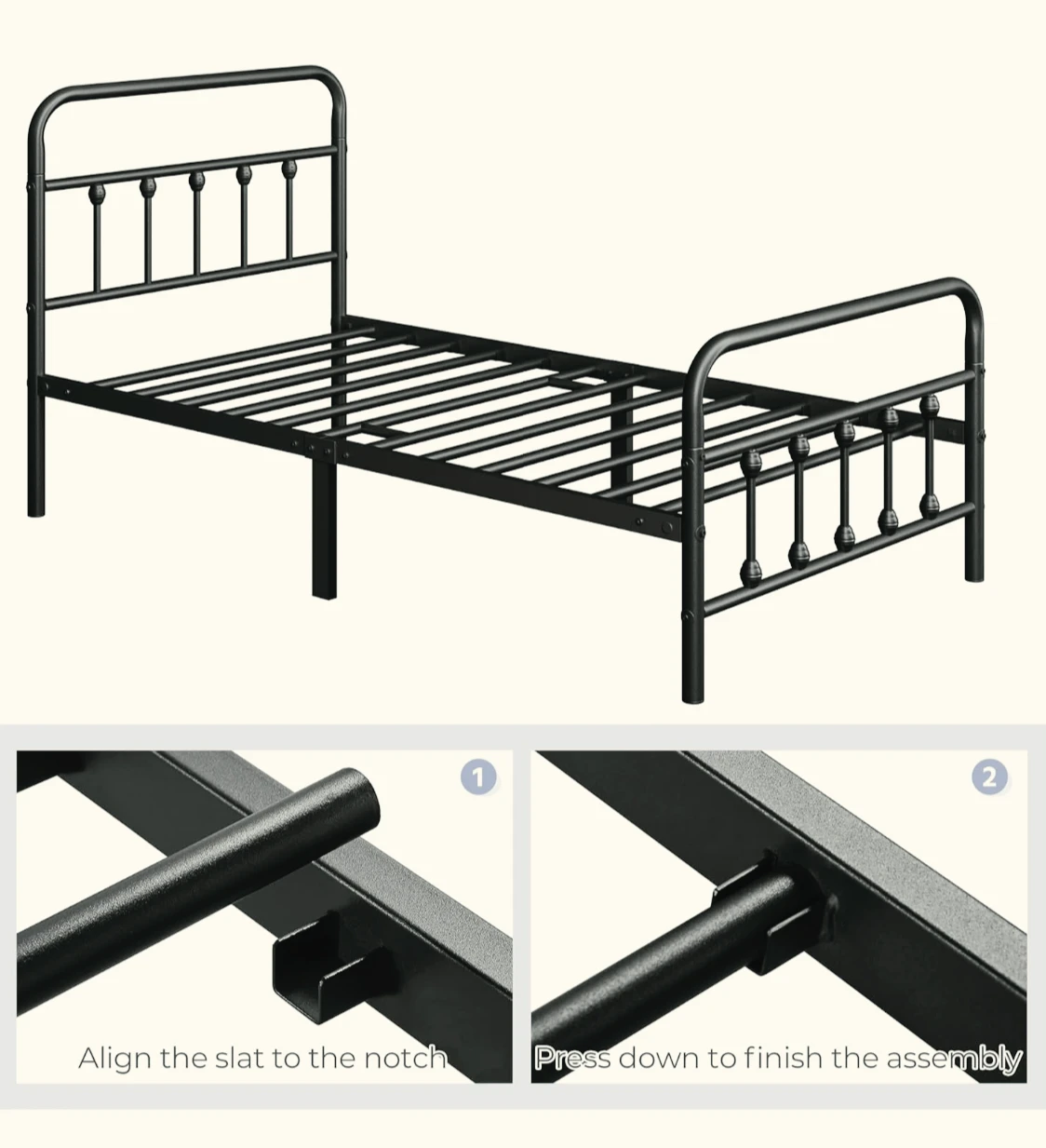 Selling 1 twin over twin bunk bed and 2 twin metal bed frames - photo 5
