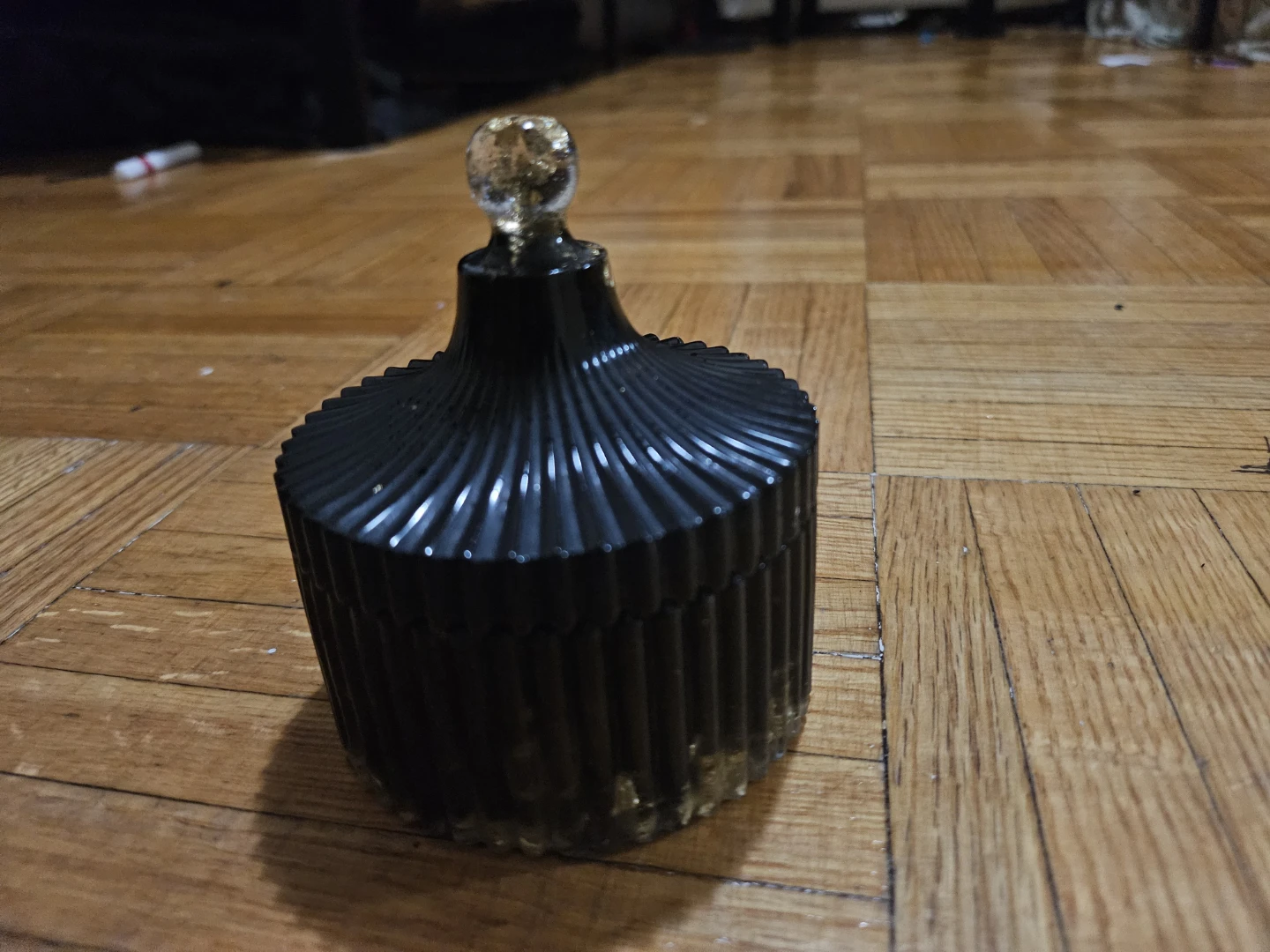 RESIN Black Decorative Jewelry Box with Lid - photo 3