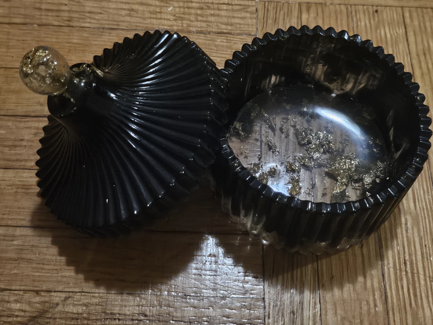 RESIN Black Decorative Jewelry Box with Lid - photo 4