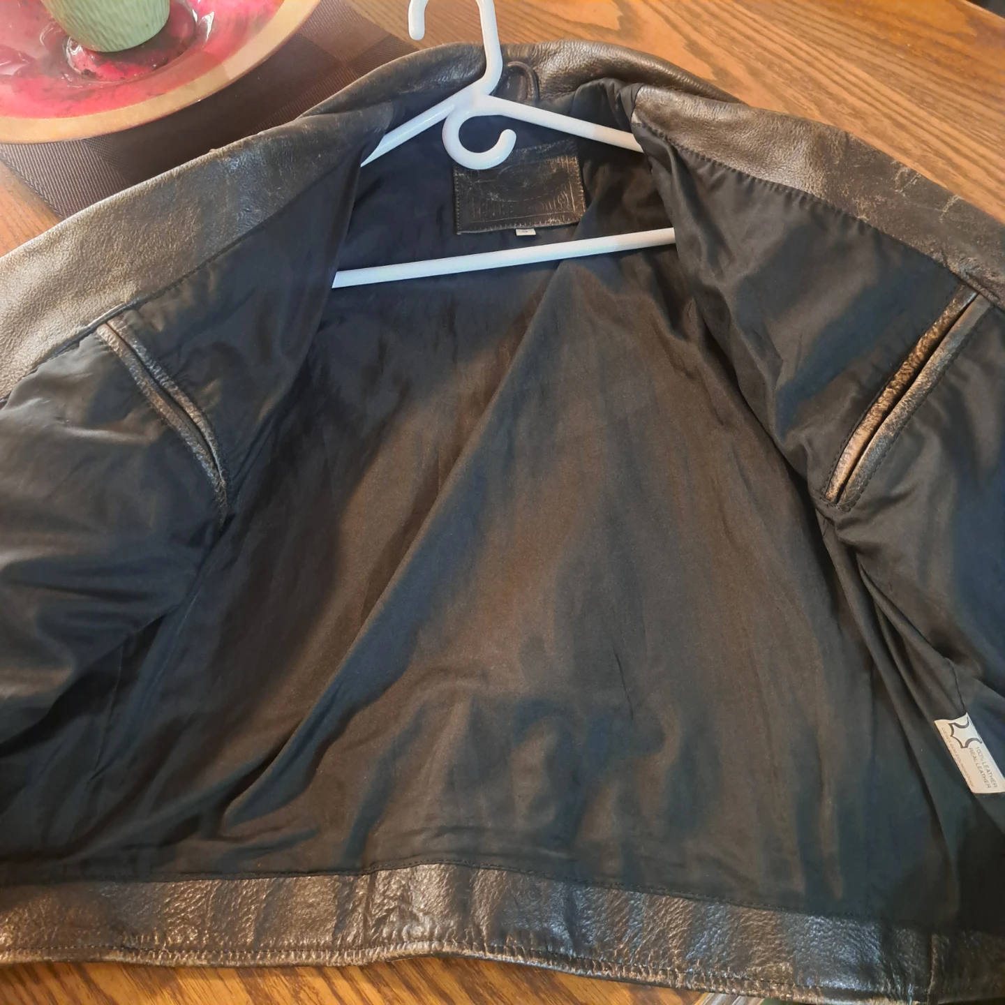 Brown Leather Motorcycle Jacket - photo 3