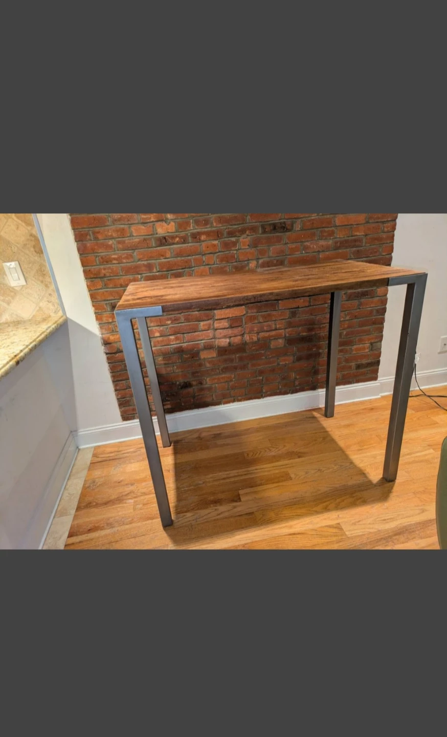 (FREE DELIVERY) Wooden Top Dining Table with Metal Legs - photo 2