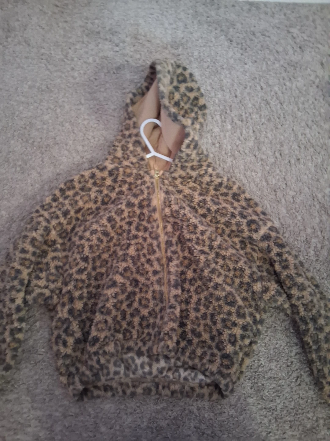 Leopard print Zip Up Hoodie
