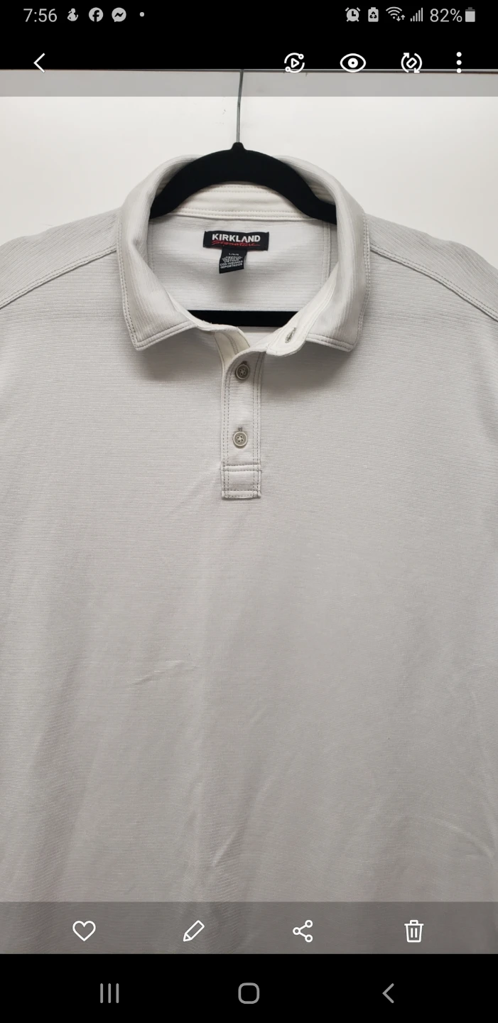 Brand new Kirkland Signature Polo Shirt - Light Grey