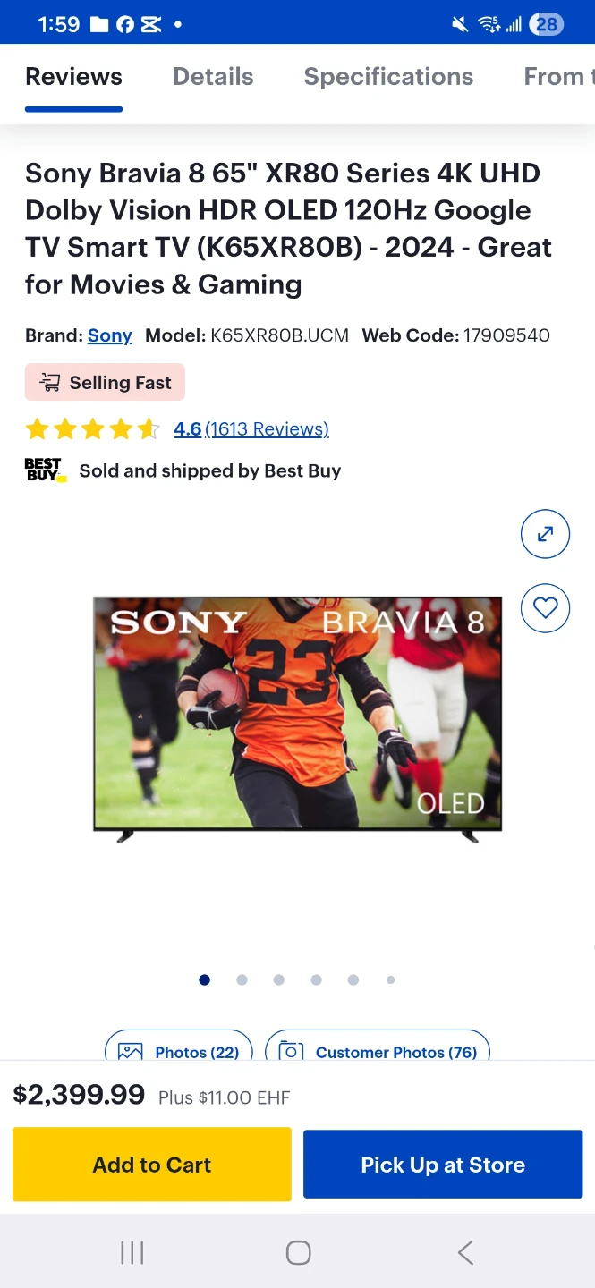 Sony Bravia 8 OLED 65inch