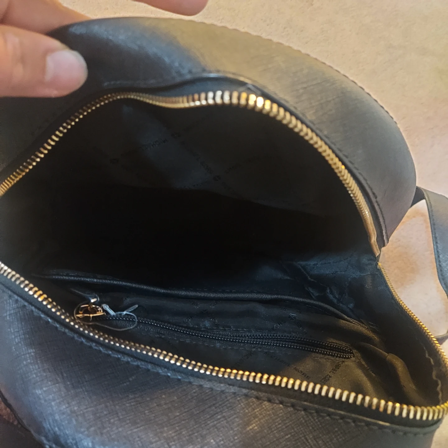 Michael Kors Black Backpack with Studded Hearts - photo 3