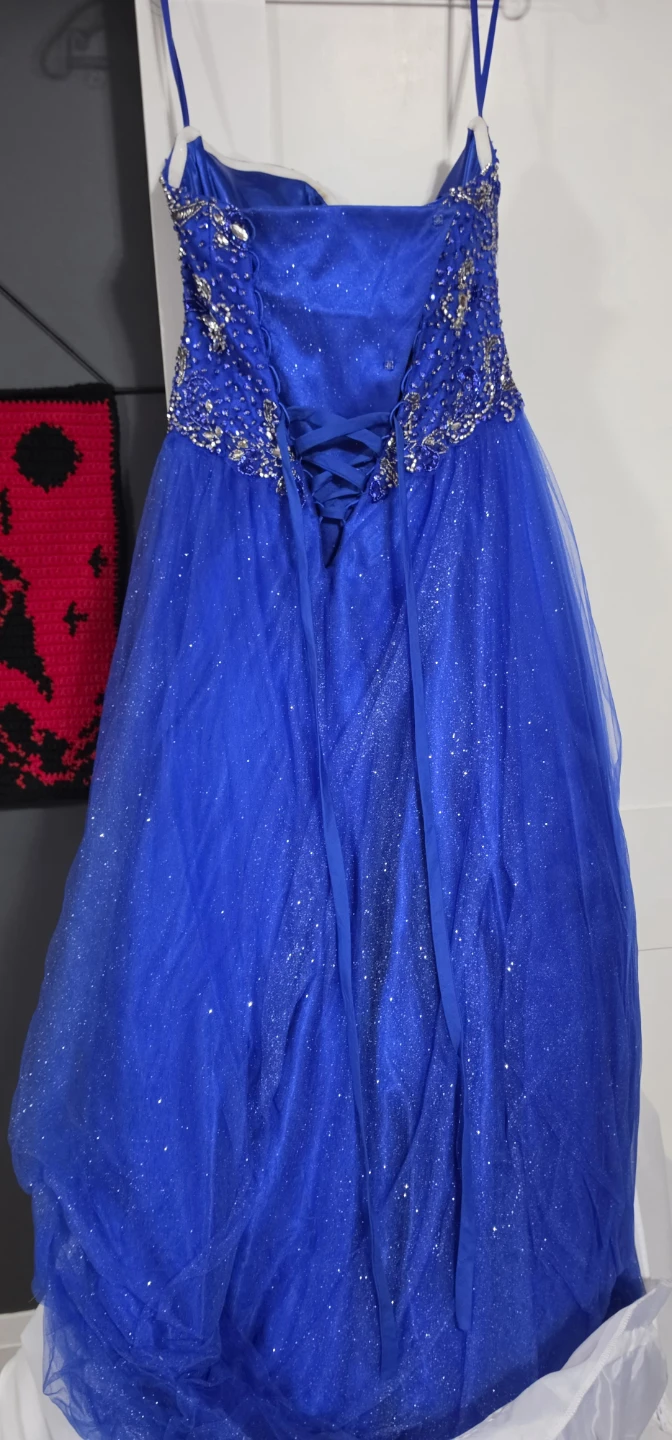 Layla K. Royal Blue Beaded Ball Gown Grad dress (2018) - photo 2
