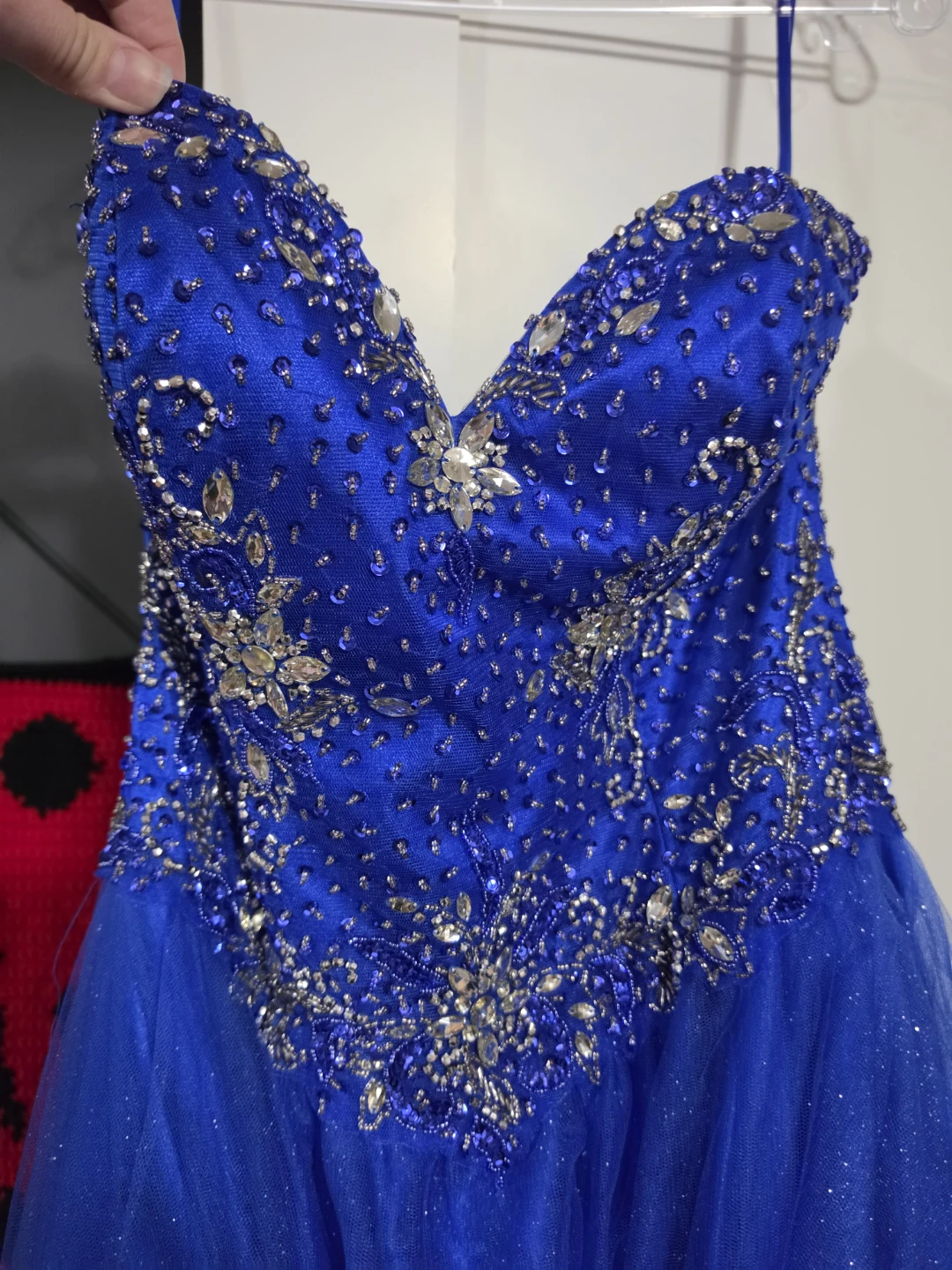 Layla K. Royal Blue Beaded Ball Gown Grad dress (2018) - photo 3