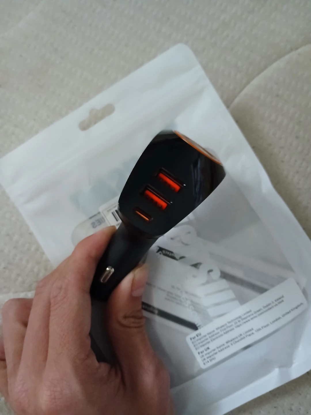 4-In-1 Tiansun Car Charger W/ 2 USB, 1 USB-C, & Socket Ports