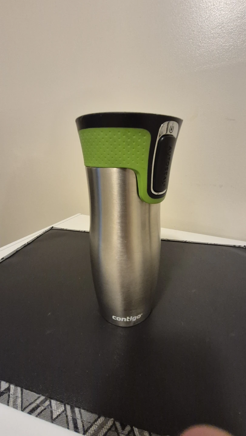 Contigo Stainless Steel Travel Mug with Green Lid