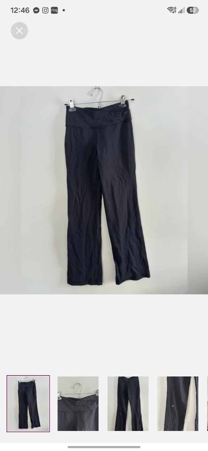 Lululemon Black Yoga Pants Size 4