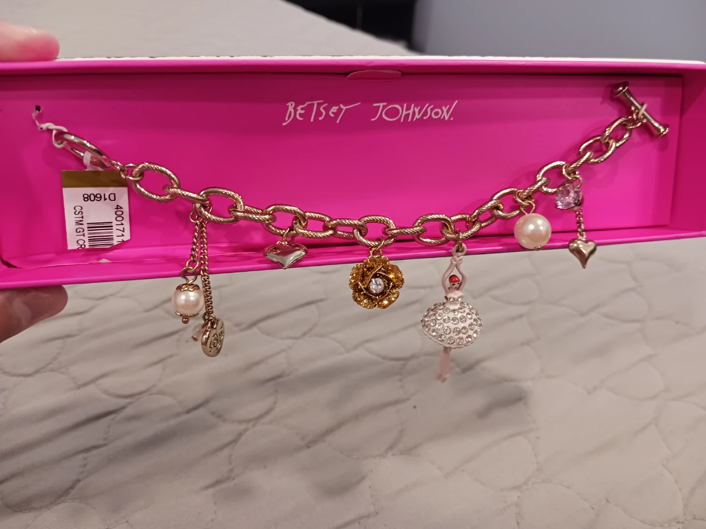 Betsey Johnson Charm Bracelet with Ballerina and Flower - photo 2