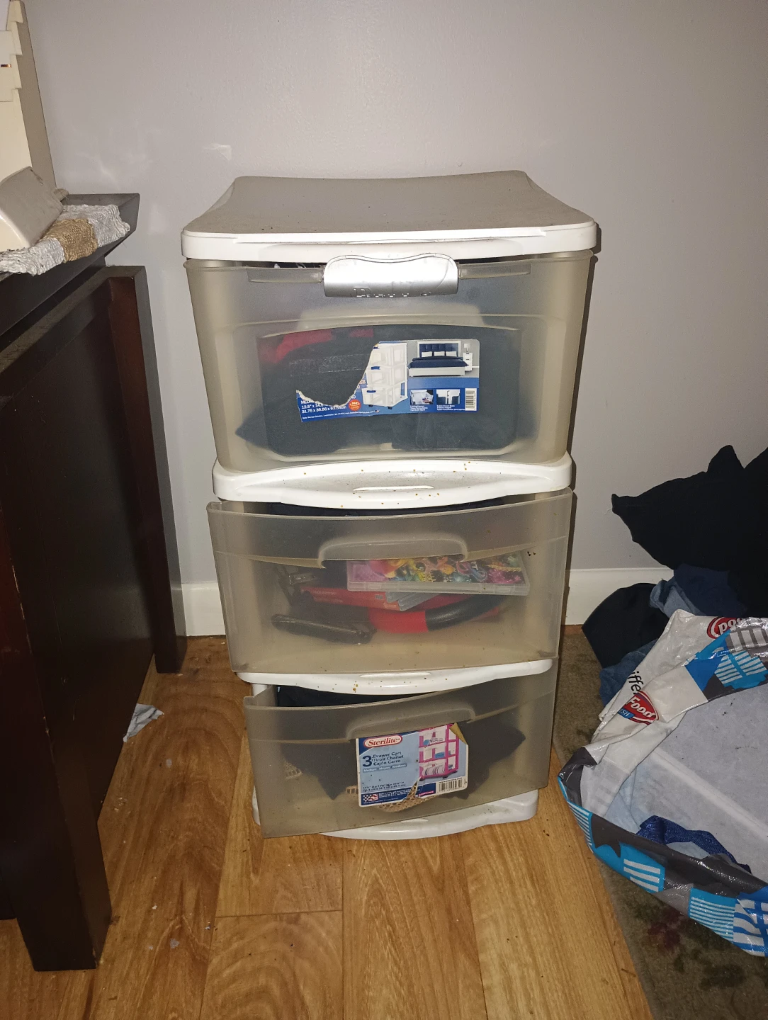 3-Drawer Rolling Cart Storage