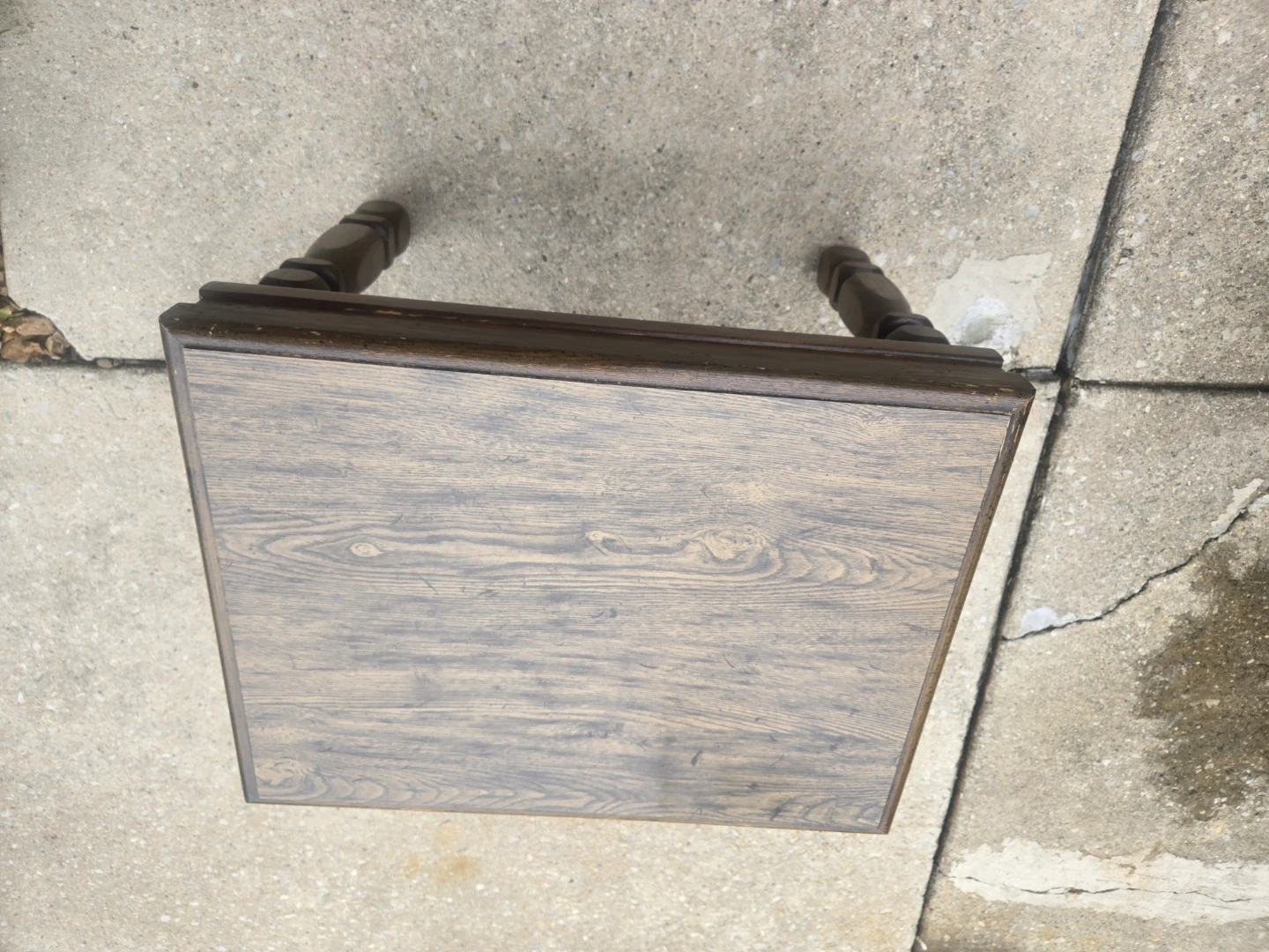 Wooden End Table with Turned Legs - photo 4
