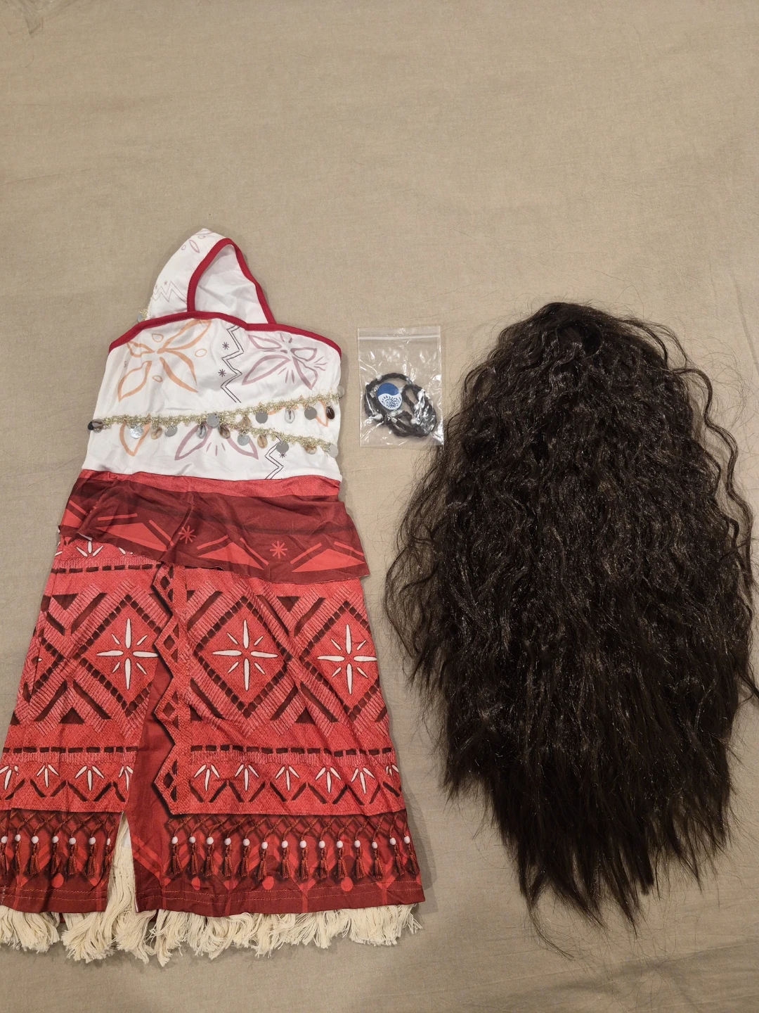 Brand New Moana Costume Dress + Wig