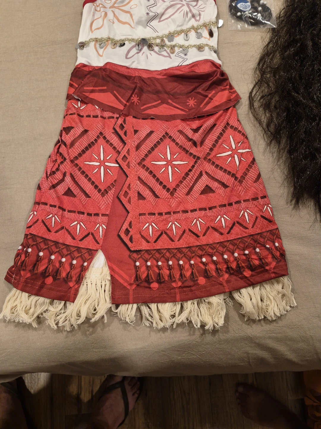 Brand New Moana Costume Dress + Wig - photo 3