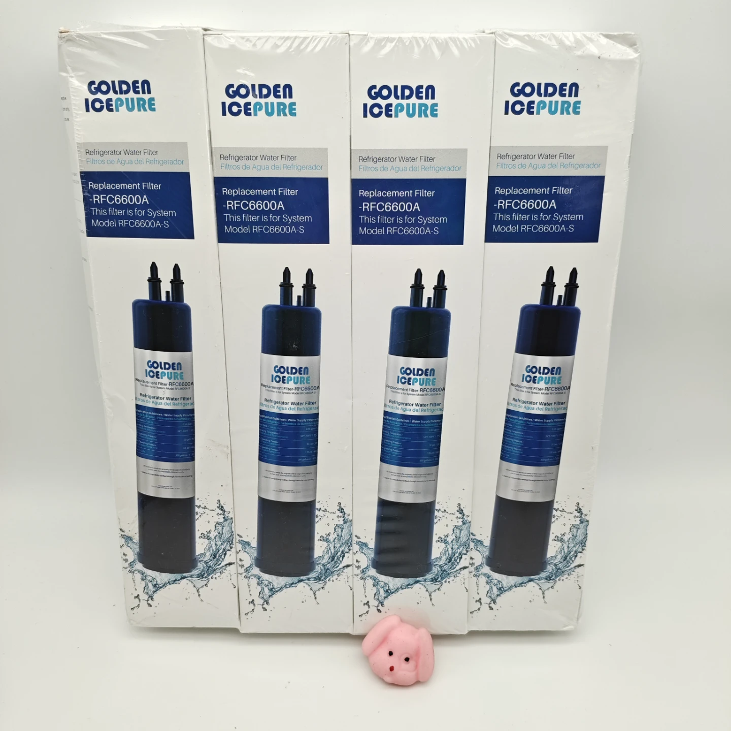 GOLDEN ICEPURE Refrigerator Water Filter RFC6600A (4 pack)