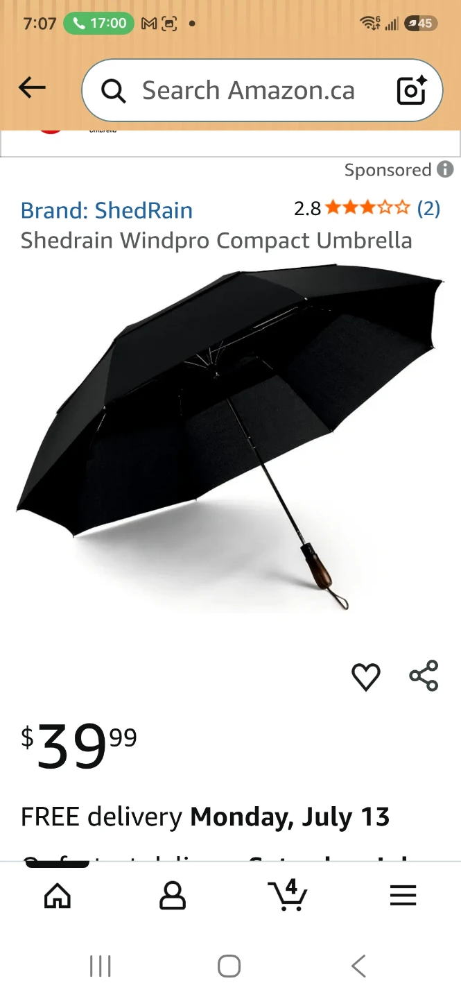 Brand New ShedRain Reverse Closing Umbrella - photo 4