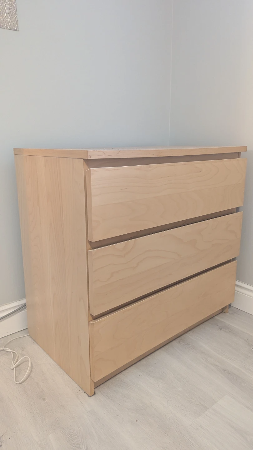 Ikea Queen Bedframe with storage, Dresser and Nightstand - photo 2